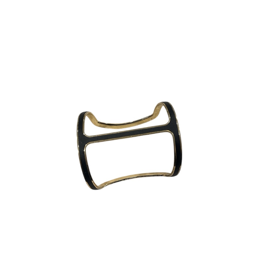 BCBG Maxazria cuff black and gold bracelet EUC host pick